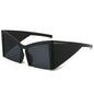 (6 PACK) Wholesale Sunglasses New Arrival Unique Oversized Cat Eye Oversized Fashion Women 2024 - BulkSunglassesWholesale.com - Black Frame Black Lens