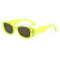 (6 PACK) Wholesale Sunglasses New Arrival Rivet Square Fashion Trendy Vintage 2025 - BulkSunglassesWholesale.com - Green Frame Black Lens