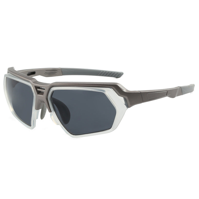 (12 PACK) Wholesale Sports Sunglasses Unique Cycling Outdoor Fashion 2024 - BulkSunglassesWholesale.com - Gunmetal Frame Black Lens