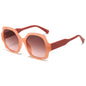 (6 PACK) Wholesale Sunglasses New Arrival Square Unique Fashion Street 2024 - BulkSunglassesWholesale.com - Pink Frame Tea Pink Lens