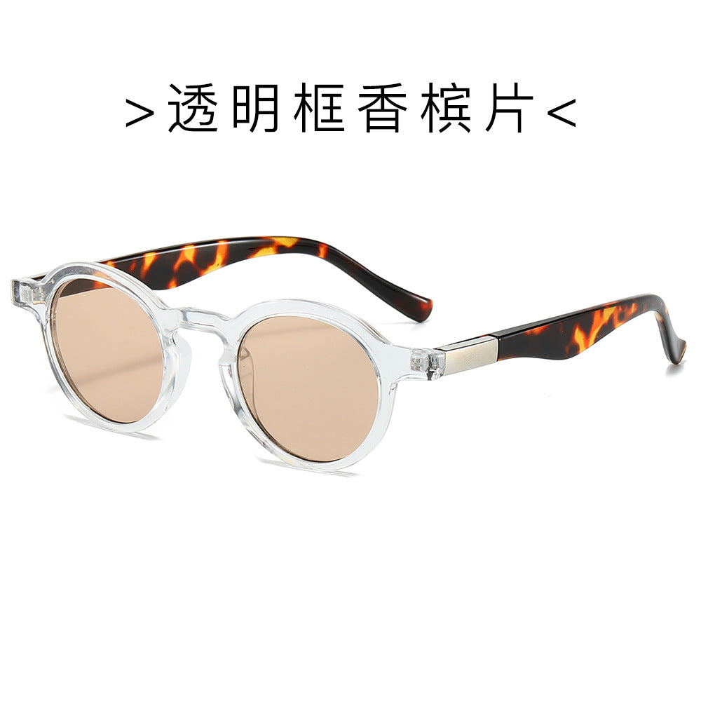 (6 PACK) Wholesale Sunglasses New Arrival Small Vintage Fashion 2024 - BulkSunglassesWholesale.com - Transparent Frame Champagne Lens