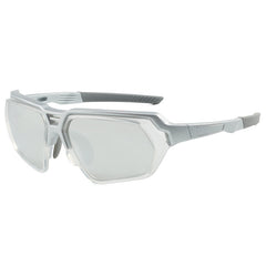 (12 PACK) Wholesale Sports Sunglasses Unique Cycling Outdoor Fashion 2024 - BulkSunglassesWholesale.com - Silver Frame Mirrored