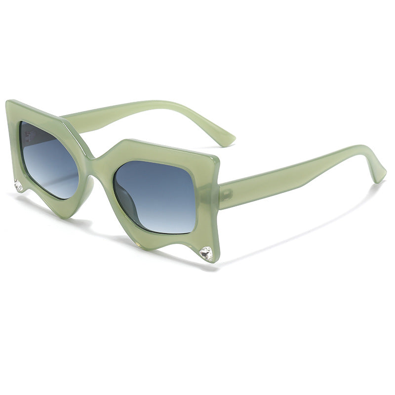 (6 PACK) Wholesale Sunglasses New Arrival Fashion Trendy Women Unique Men Fashion Street 2024 - BulkSunglassesWholesale.com - Green Frame Gradient Green Lens