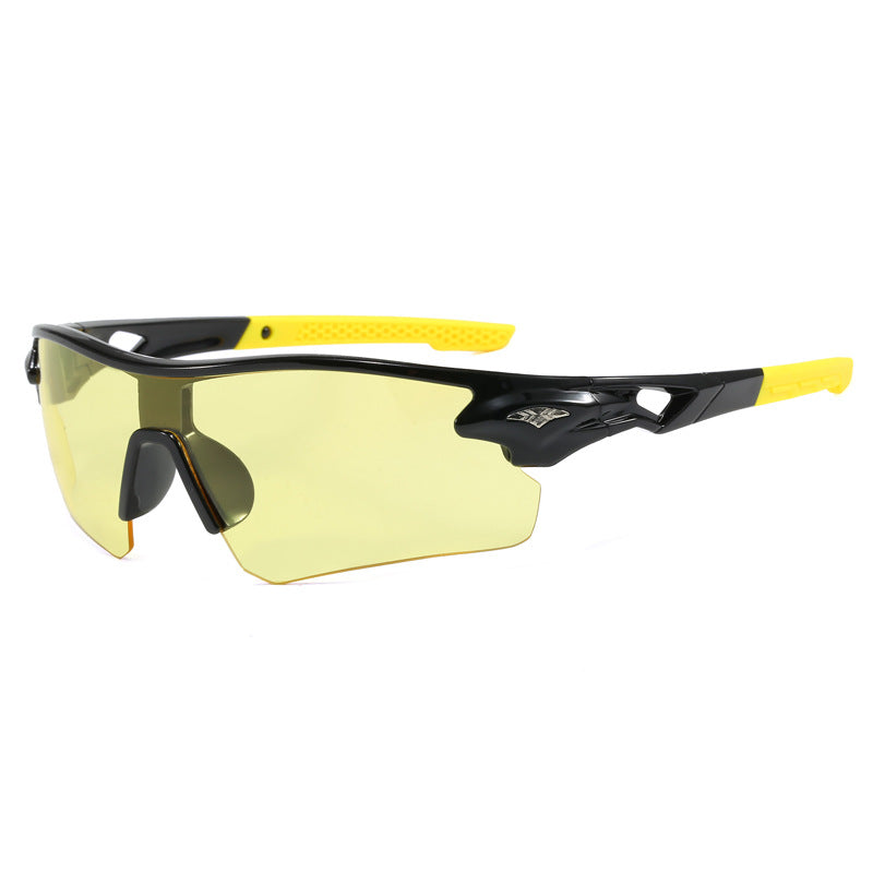 (12 PACK) Wholesale Sports Sunglasses Cycling Unisex New Arrival Outdoor Sport 2024 - BulkSunglassesWholesale.com - Black Frame Night Vision