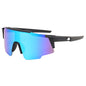 (12 PACK) Wholesale Sports Sunglasses Outdoor Sport Unique New Arrival Kids Cycling 2024 - BulkSunglassesWholesale.com - Black Frame Blue Mirrored