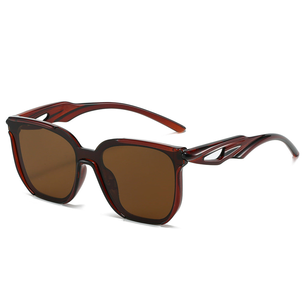 (6 PACK) Wholesale Sunglasses Unique New Arrival Women Outdoor Sport Cycling 2024 - BulkSunglassesWholesale.com - Tea Frame Tea Lens