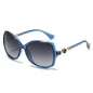 (6 PACK) Wholesale Sunglasses New Arrival Polarized Women Oversized Vintage Street Trendy 2025 - BulkSunglassesWholesale.com - Blue Frame Gradient Black Lens