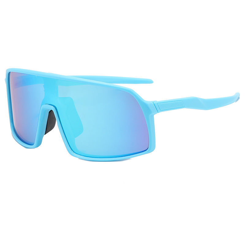 (12 PACK) Wholesale Sports Sunglasses New Arrival TR Polarized Kids Outdoor Cycling Sport 2024 - BulkSunglassesWholesale.com - Blue Frame Blue Mirrored