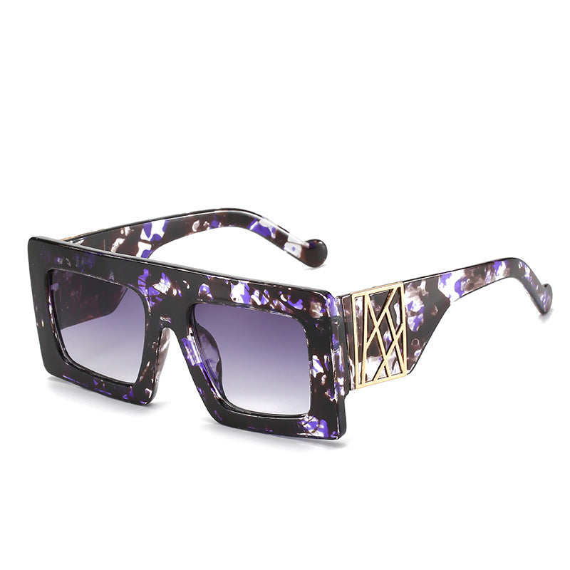(6) PACK Wholesale Sunglasses 2023 - BulkSunglassesWholesale.com - Purple Frame Gradient Grey