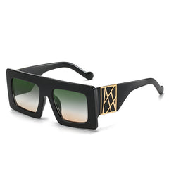 (6) PACK Wholesale Sunglasses 2023 - BulkSunglassesWholesale.com - Black Frame Green Yellow Lens