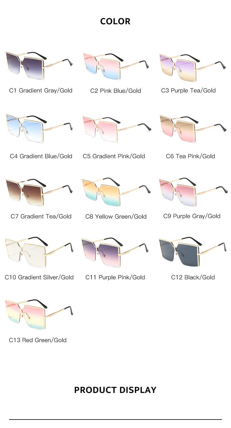 (6 PACK) Metal Tea Wholesale Sunglasses - Bulk Sunglasses Wholesale