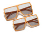 (6 PACK) Mother and Daughter Square Oversized Wholesale Sunglasses - Bulk Sunglasses Wholesale