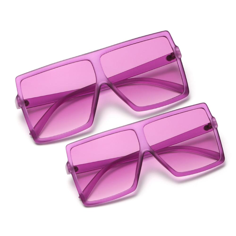 (6 PACK) Mother and Daughter Square Oversized Wholesale Sunglasses - Bulk Sunglasses Wholesale