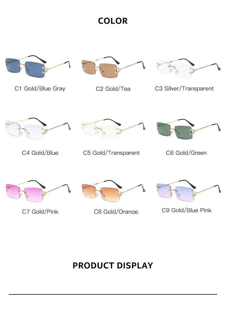 (6 PACK) Rimless Wholesale Sunglasses - Bulk Sunglasses Wholesale