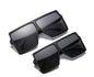 (6 PACK) Mother and Daughter Square Oversized Wholesale Sunglasses - Bulk Sunglasses Wholesale