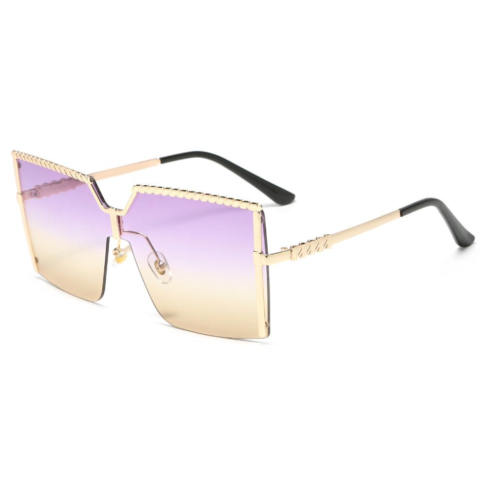 (6 PACK) Metal Tea Wholesale Sunglasses - Bulk Sunglasses Wholesale