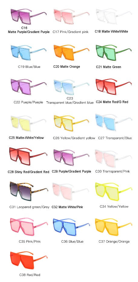 (6 PACK) Square Wholesale Sunglasses 2021