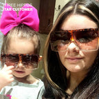 (6 PACK) Mother and Daughter Square Oversized Wholesale Sunglasses - Bulk Sunglasses Wholesale