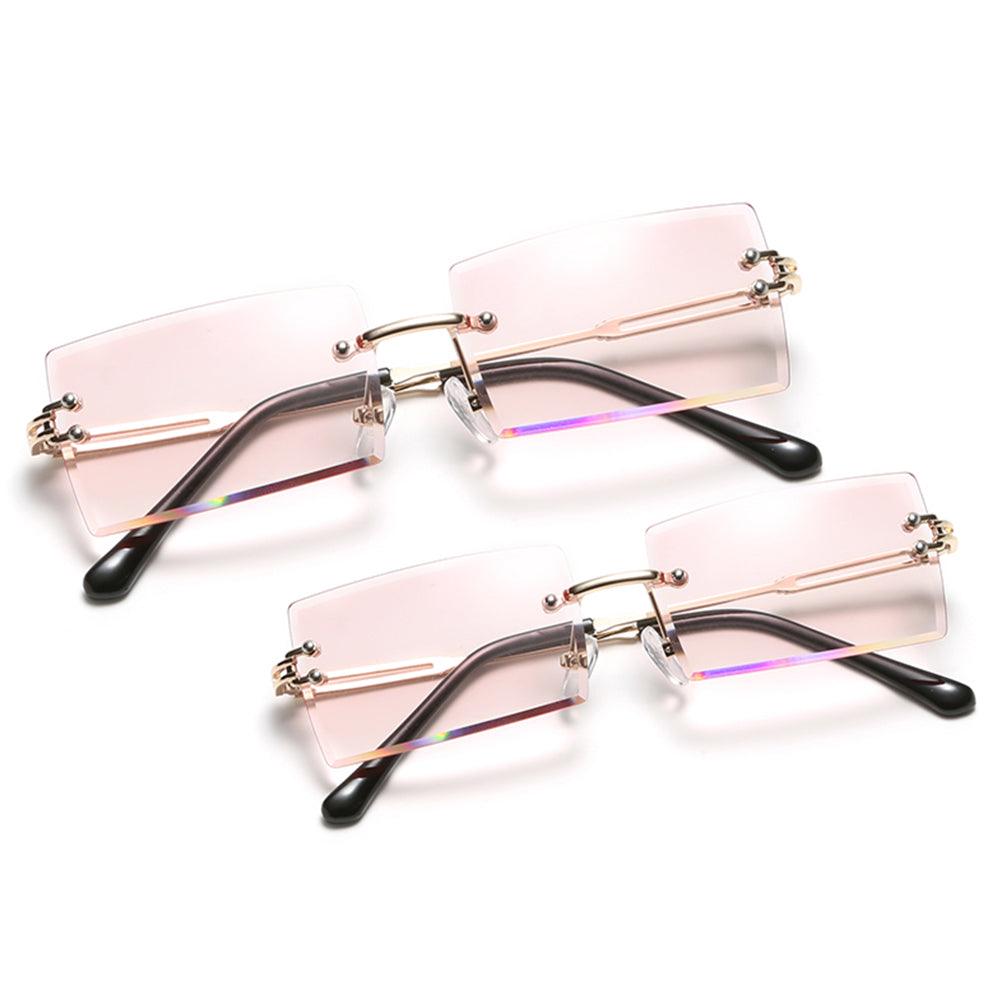 (6 PACK) Mommy And Me Rimless Wholesale Sunglasses 2021 - Bulk Sunglasses Wholesale