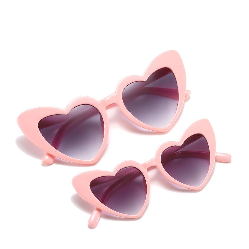 (6 Sets) Mommy And Me Heart Sunglasses Wholesale Mother's Day Shades - Bulk Sunglasses Wholesale