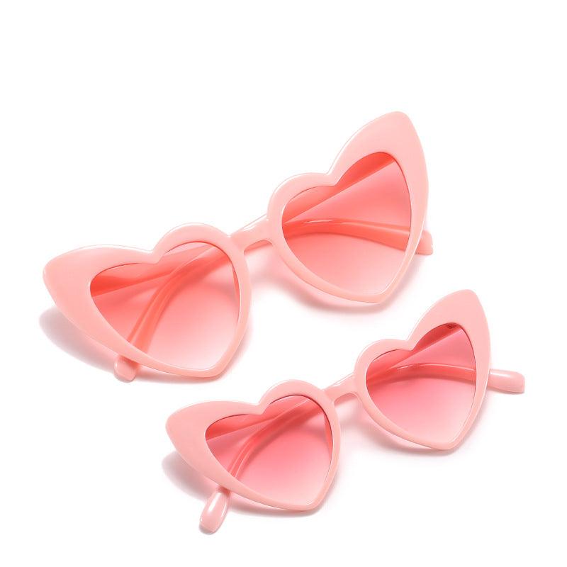 (6 Sets) Mommy And Me Heart Sunglasses Wholesale Mother's Day Shades - Bulk Sunglasses Wholesale