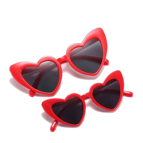 (6 Sets) Mommy And Me Heart Sunglasses Wholesale Mother's Day Shades - Bulk Sunglasses Wholesale
