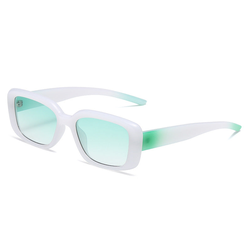 (12 PACK) Wholesale Sunglasses 2023 - BulkSunglassesWholesale.com - White Gradient Green Gradient Green