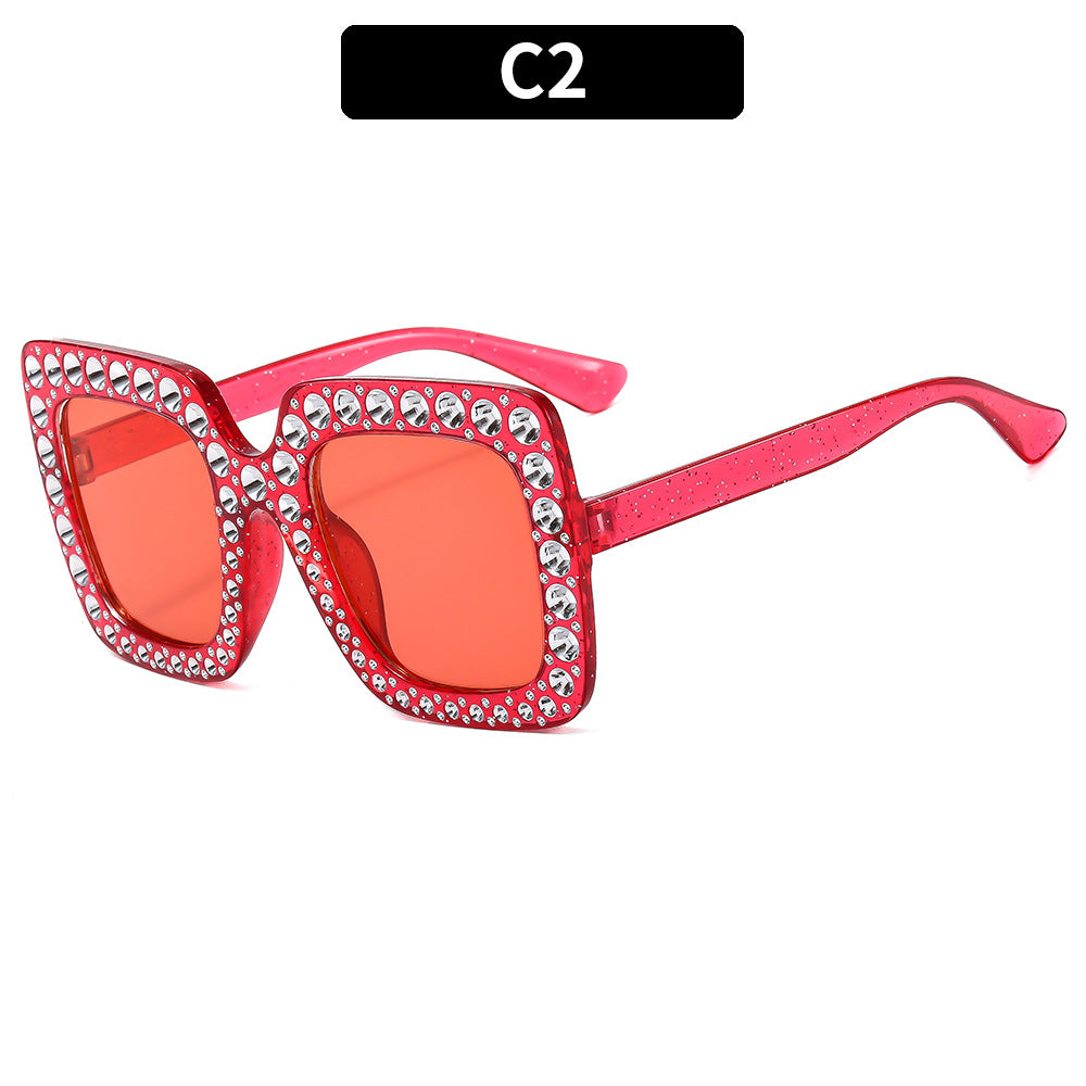 (6 PACK) Wholesale Sunglasses Square Unique Women 2023 - BulkSunglassesWholesale.com - Red Frame Red Lens