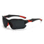 (12 PACK) Wholesale Sports Sunglasses Polarized Cycling Outdoor Sport Semirimless Unisex 2024 - BulkSunglassesWholesale.com - Black Frame Black Black Lens Red Temple