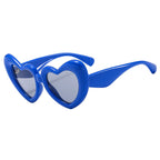 (6 PACK) Wholesale Sunglasses New Arrival Fashion Inflated Fashion Women 2023 - BulkSunglassesWholesale.com - Blue Frame Black Lens