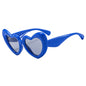 (6 PACK) Wholesale Sunglasses New Arrival Fashion Inflated Fashion Women 2023 - BulkSunglassesWholesale.com - Blue Frame Black Lens