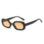 (6 PACK) Wholesale Sunglasses Square Fashion New Arrival Square 2024 - BulkSunglassesWholesale.com - Black Frame Gradient Orange