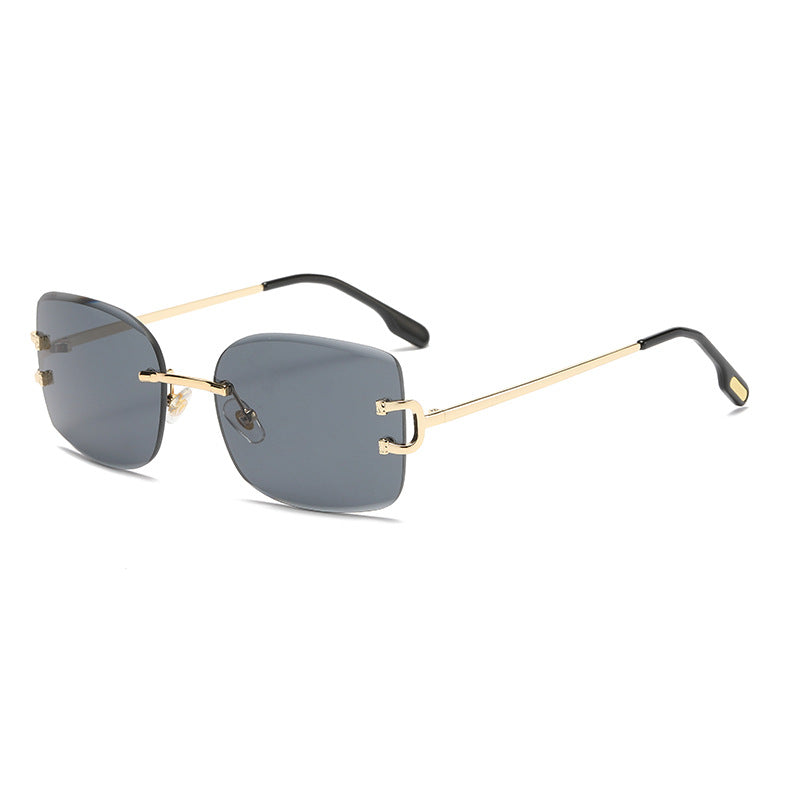 (6 PACK) Wholesale Sunglasses 2023 - BulkSunglassesWholesale.com - Gold Frame Black Grey