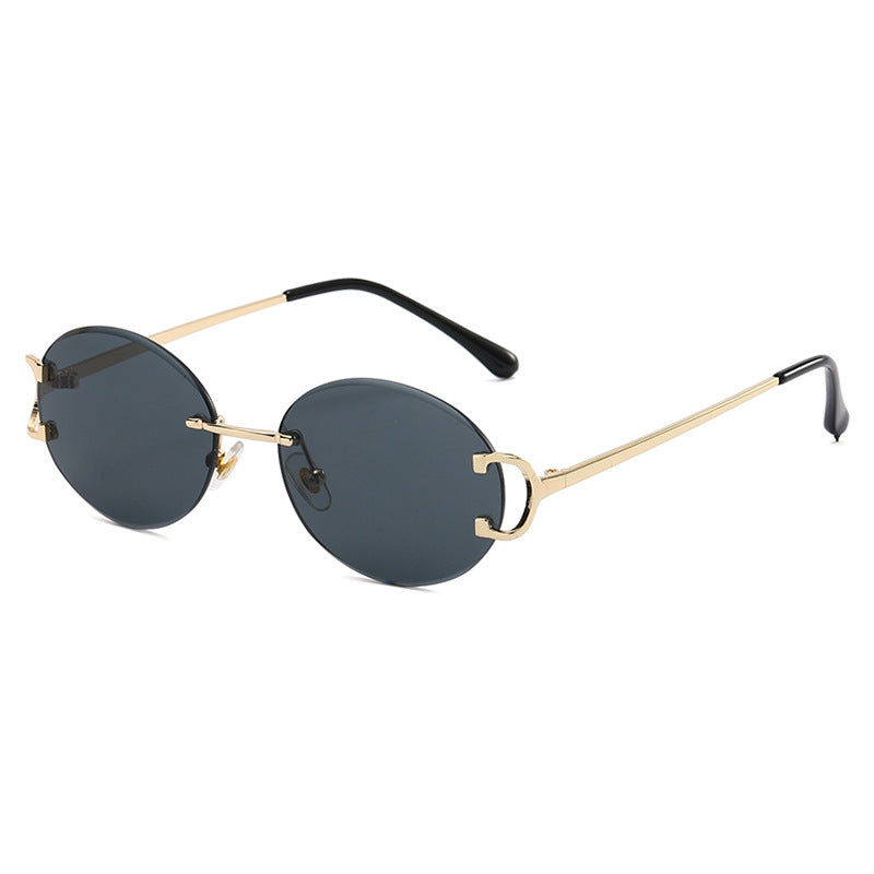 (6 PACK) Wholesale Sunglasses 2023 - BulkSunglassesWholesale.com - Gold Frame Black Grey