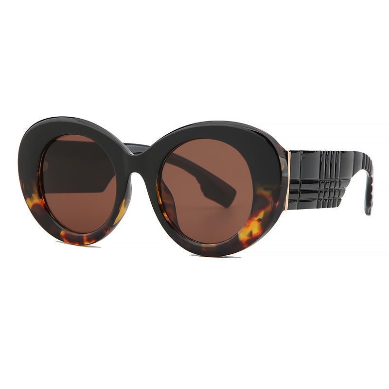 (6 PACK) Wholesale Sunglasses 2023 - BulkSunglassesWholesale.com - Black Leopard Print Tea Lens