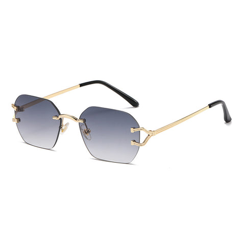(6 PACK) Wholesale Sunglasses 2023 - BulkSunglassesWholesale.com - Gold Frame Gradient Black