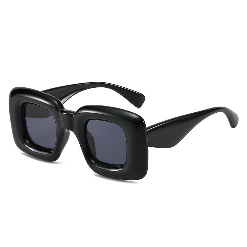 (6 PACK) Wholesale Sunglasses 2023 - BulkSunglassesWholesale.com - Black Frame Black Black Lens