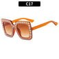 (6 PACK) Wholesale Sunglasses Square Unique Women 2023 - BulkSunglassesWholesale.com - Dark Tea Frame Gradient Tea Lens