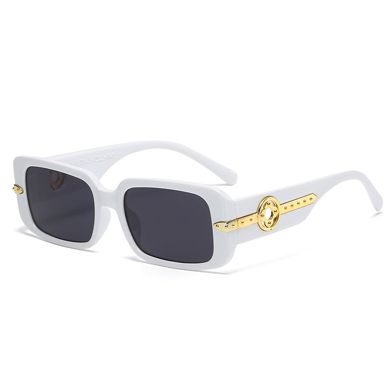(6) PACK Wholesale Sunglasses 2023 - BulkSunglassesWholesale.com - White Frame Black Lens