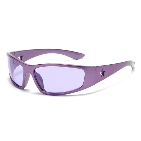 (6 PACK) Wholesale Sunglasses 2023 - BulkSunglassesWholesale.com - Purple Frame Purple Lens