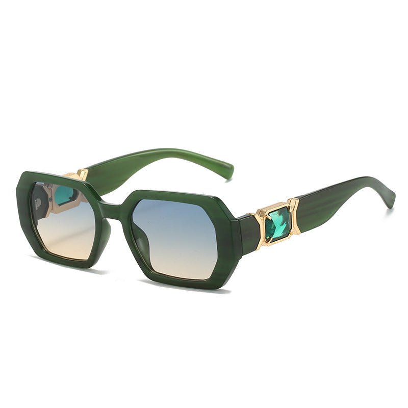 (6 PACK) Wholesale Sunglasses 2023 - BulkSunglassesWholesale.com - Green Frame Green Yellow Lens