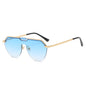 (6 PACK) Wholesale Sunglasses 2023 - BulkSunglassesWholesale.com - Gold Frame Gradient Blue
