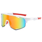 (12 PACK) Wholesale Sports Sunglasses New Arrival Semirimless Outdoor Cycling Sport Unisex 2023 - BulkSunglassesWholesale.com - White Frame Red Mirrored