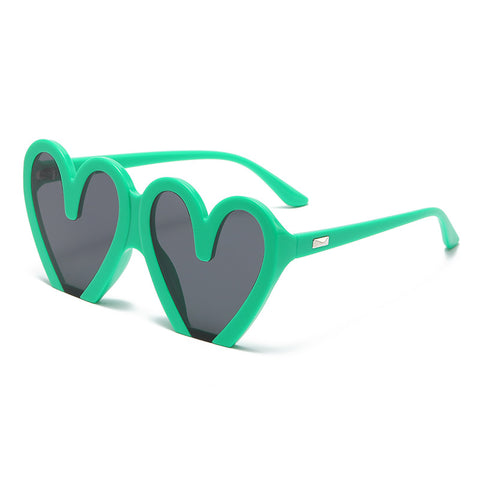 (6 PACK) Wholesale Sunglasses 2023 - BulkSunglassesWholesale.com - Green Frame Grey