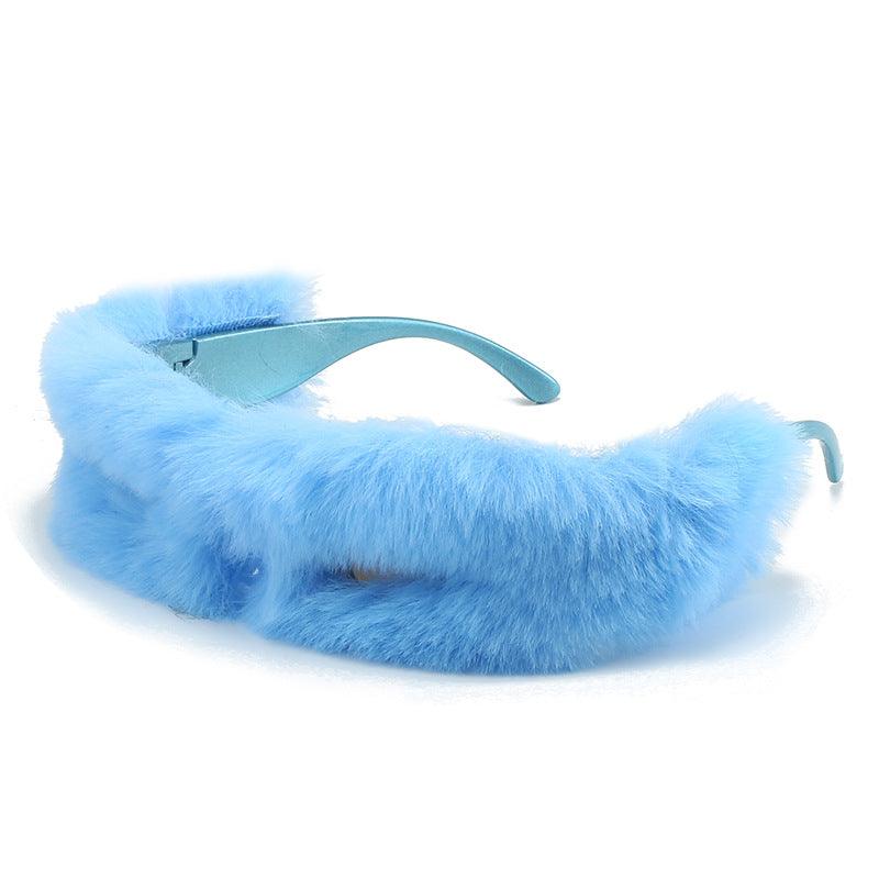 (6 PACK) Wholesale Fluffy Fur Sunglasses 2022 M124626 - Bulk Sunglasses Wholesale