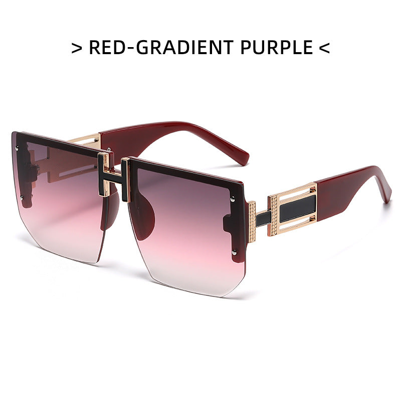 (12 PACK) Wholesale Sunglasses 2023 - BulkSunglassesWholesale.com - Red Frame Gradient Purple