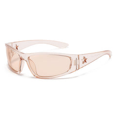 (6 PACK) Wholesale Sunglasses 2023 - BulkSunglassesWholesale.com - Clear Tea Frame Tea Lens