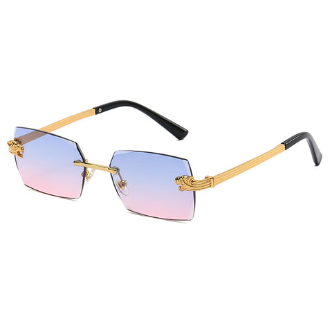 (6 PACK) Wholesale Sunglasses 2023 - BulkSunglassesWholesale.com - Gold Frame Blue Pink