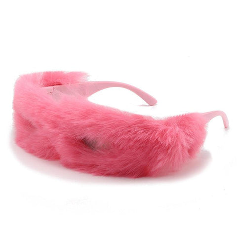 (6 PACK) Wholesale Fluffy Fur Sunglasses 2022 M124626 - Bulk Sunglasses Wholesale