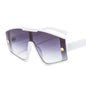 (6) PACK Wholesale Sunglasses 2023 - BulkSunglassesWholesale.com - White Frame Gradient Black Lens